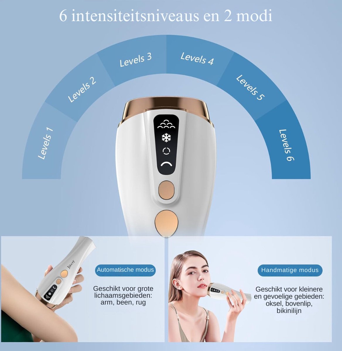 IPL Laser Ontharingsapparaat - Laser Ontharing Met IJskoeling - Ontharing Laser - Ontharingsapparaat Laser - Ontharingsapparaten Laser - Permanente En Pijnloze Haarverwijdering - Voor Gezicht En Lichaam - Automatische & Handmatige Modus