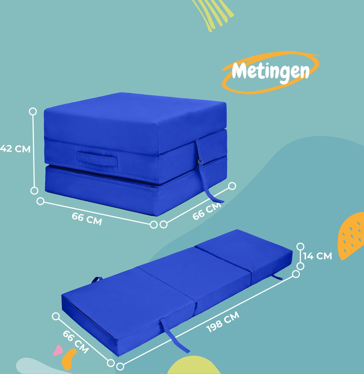 Opvouwbaar Matras - Volwassen Vouwmatras - Slaapbank - Logeermatras Opvouwbaar - Logeermatrassen - Logeer Matras - Opvouwbaar Logeerbed 1-persoons