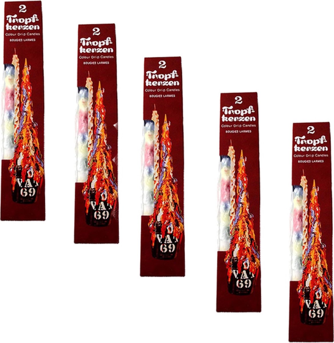 Dripping Candles - 26 cm - 10 pieces - Multi Color