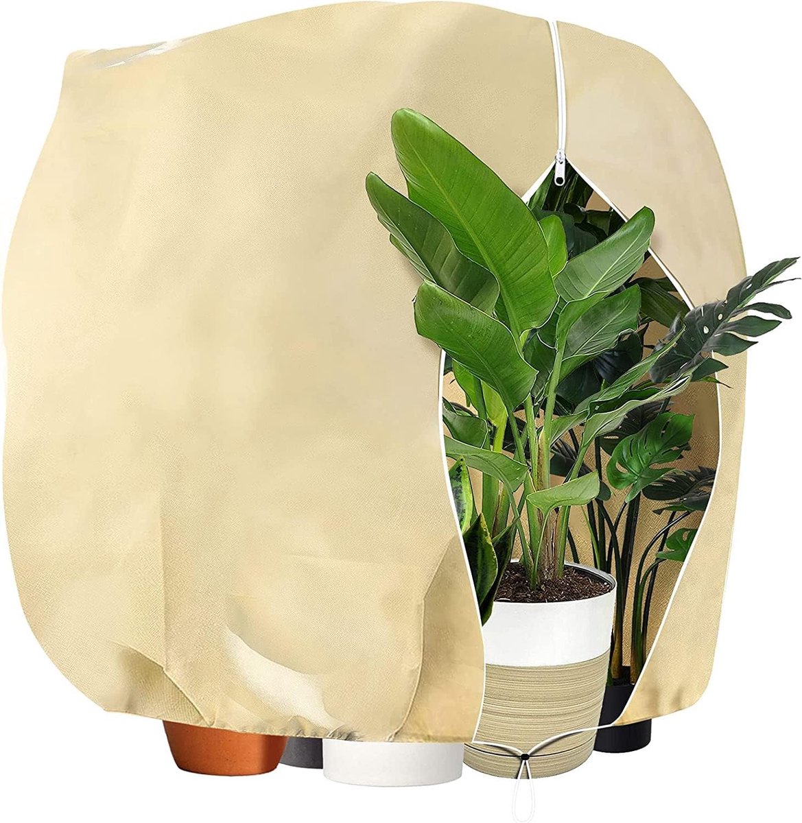 Potplantenzak Winterbescherming voor Planten Tent voor Balkon als Winterbescherming voor Potplanten Grote Plantenhoezen Plantenhoes Vorstbescherming Planten Plantenbeschermingszak Winter Wasbaar