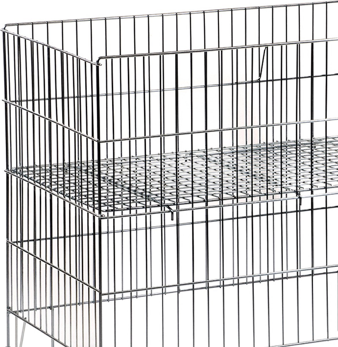 Stortmand - Verzinkt metaal 90x55x80cm - Aanbiedingsmand - Ballenmand - Ballenrek - Opbergmand voor in de garage - Speelgoedmand voor buitenspeelgoed