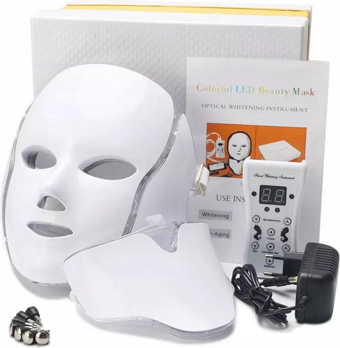 VENEUX® Led masker – lichttherapie – gezichtsmasker led – acneverzorging – anti-aging apparaat – huidverzorging - 7 kleuren – FDA - CE – 2020