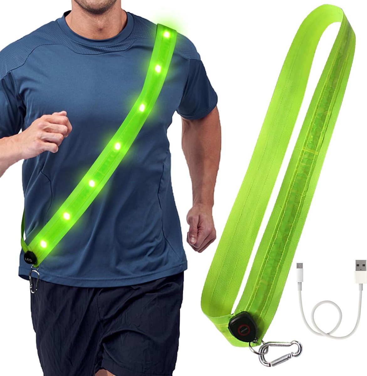 Running lights - Chest lamp - Chest light running - Chest light walker - USB rechargeable - Running vest