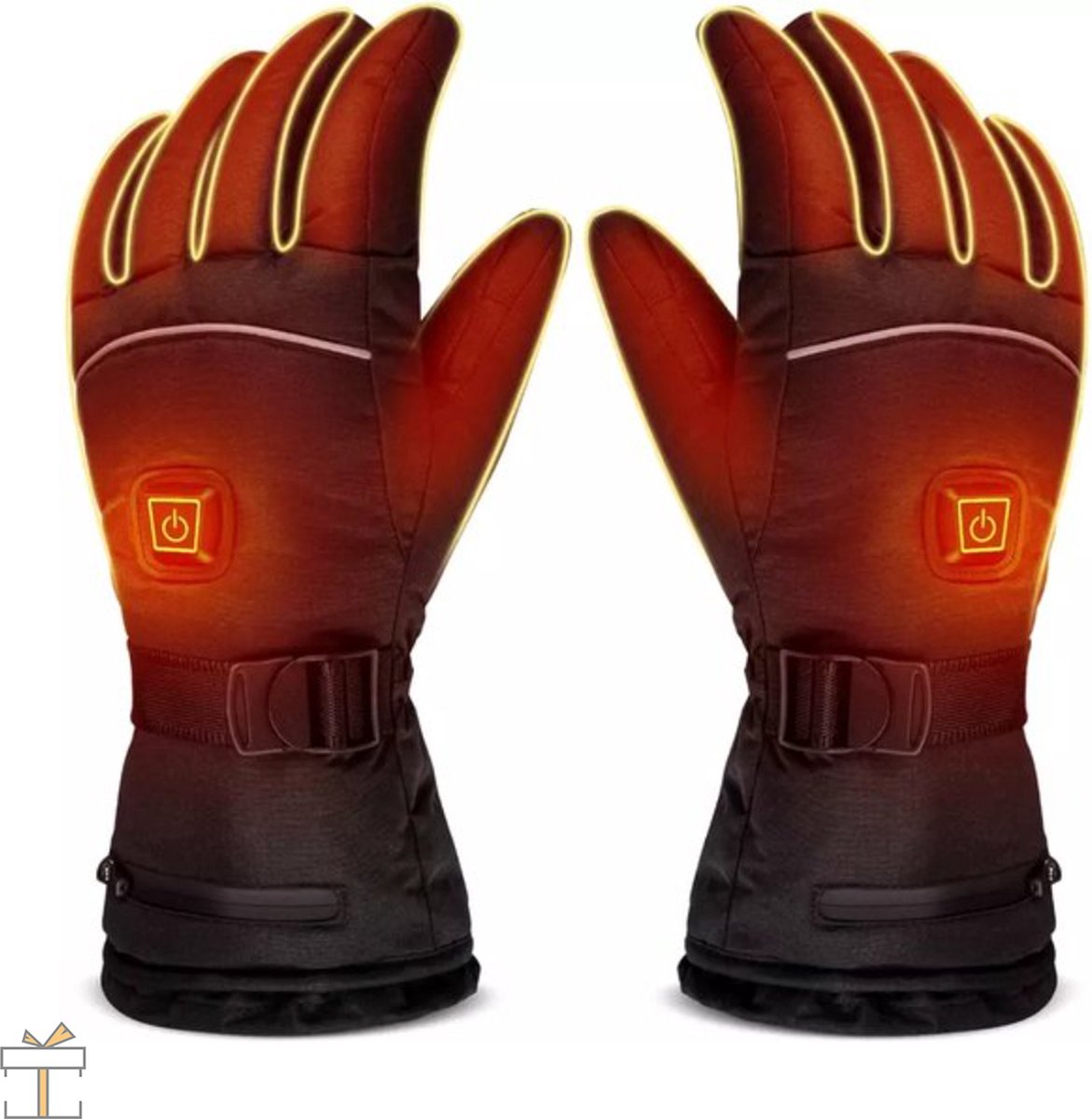 Happyment® Heated gloves - Rechargeable - Unisex - Electric heating - Motorcycle gloves - Size M/L - Battery 4000mAh