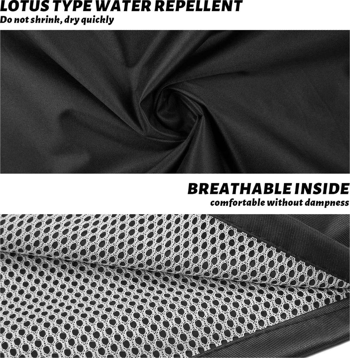 Heren Waterdicht Regenpak (Jack en Broek) Outdoor Anti-Storm Regenkleding met Veilige Reflecterende Strip ZwartM Zwart