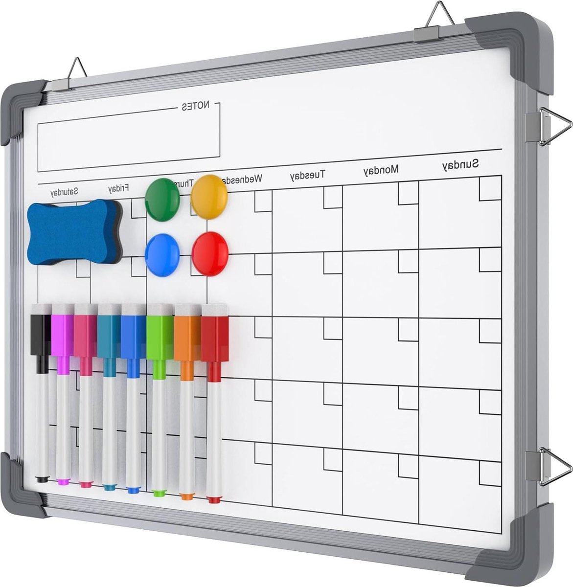 Whiteboard Magnetische Kalender - 30 x 40 cm Dubbelzijdig Wandbord Whiteboard