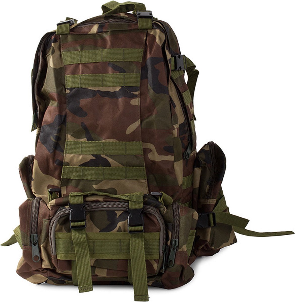 Military survival backpack - Tactical backpack - 48.5 liters - 50x55x16 cm - Camouflage backpack - Camel - Hiking backpack - Green - Waterproof