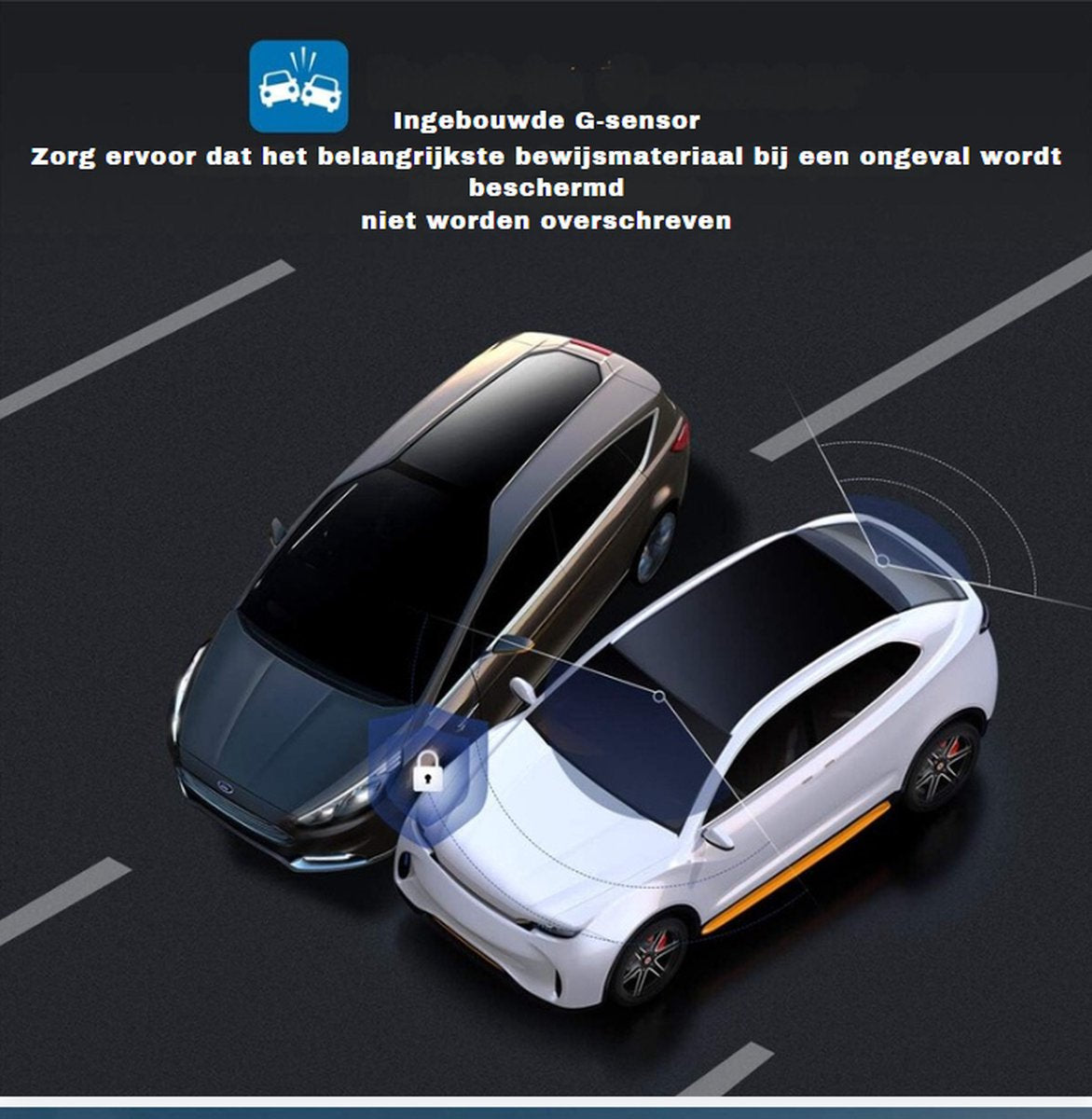 Dashcam - Beveiliging - Universele Pasvorm - Met Terugkijkfunctie - Beeldscherm - Auto Camera