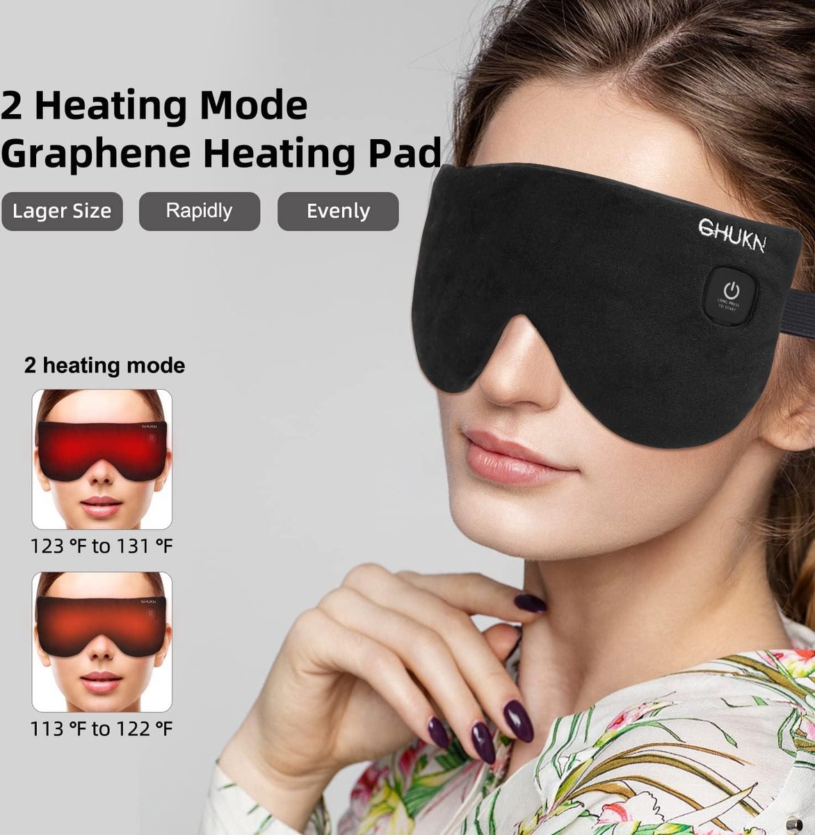 Heated Eye Mask - Cordless Eye Compress - Dry Eye & Blepharitis Treatment - Rechargeable & Washable - Chalazion MGD Stye
