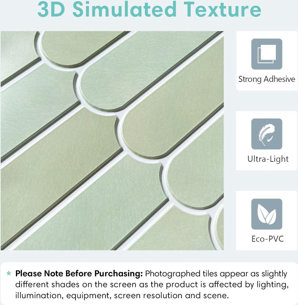 Self-adhesive 3D tile stickers - Peel and stick - Wall tiles 30 x 30 cm - Tile stickers for kitchen - Bedroom - Accent wall decoration - 10 pieces. Self-adhesive tiles