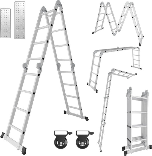 Vouwladder 4x4 Steunladder Aluminium Multifunctionele ladder Verlengladder