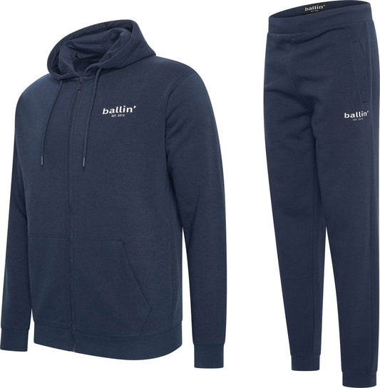 Heren Sport set met Ballin Est. 2013 Small Logo Joggingpak Print - Blauw - Maat XXL