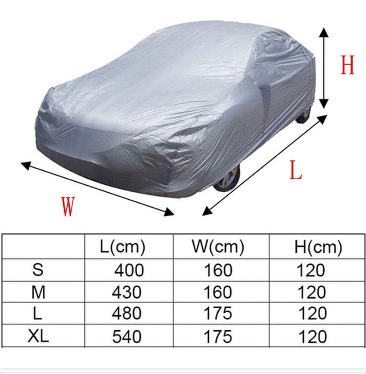 Autohoes - Winterafdekking - Waterdicht - Krasbestendig - Hagelbescherming - UV-bescherming - Universeel - Opvouwbaar