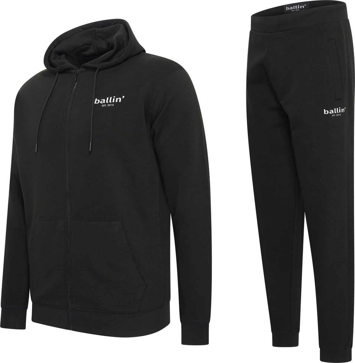Men's Sport Set with Ballin Est. 2013 Small Logo Tracksuit Print - Black - Size L
