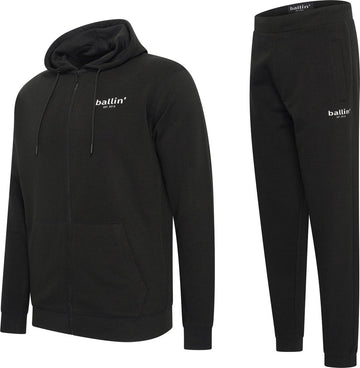 Heren Sport set met Ballin Est. 2013 Small Logo Joggingpak Print - Zwart - Maat XL
