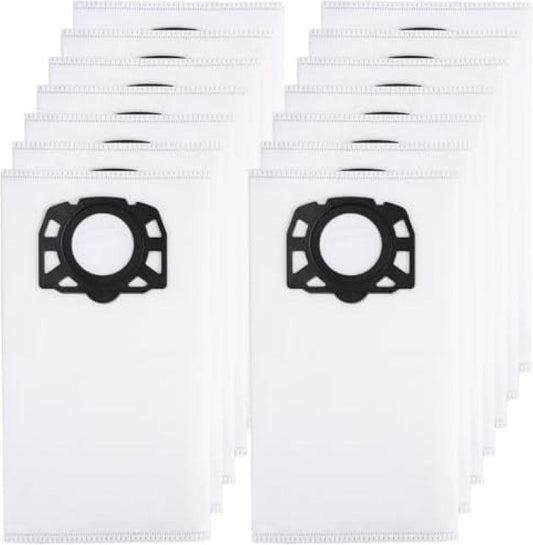 Fleece filter bags are suitable for Kärcher vacuum cleaner models such as WD2, WD3, KWD1, KWD2, KWD3, WD3.200, WD3.800, SE4001 and SE4002.