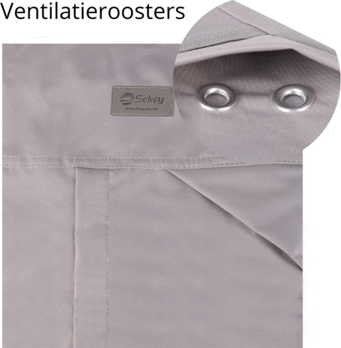 Weersbestendige parasolhoes - 260x65cm hoes voor parasol - Waterafstotend - Grijs