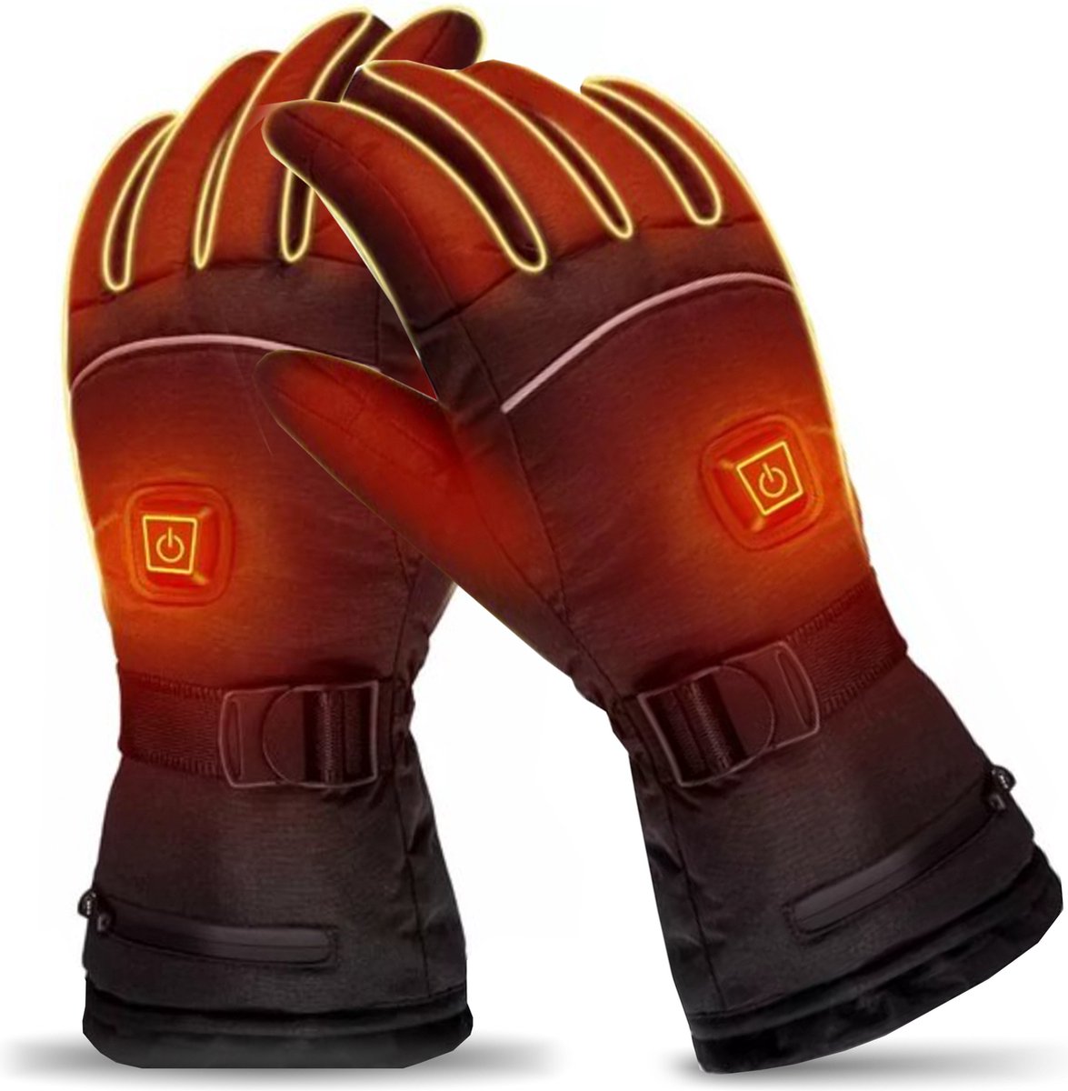 Happyment® Heated gloves - Rechargeable - Unisex - Electric heating - Motorcycle gloves - Size M/L - Battery 4000mAh