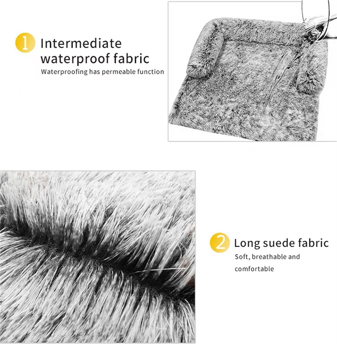 Soft Plush Dog Mat Sofa, Calming Dog Bed, Ultra Soft Fur Pet Beds, Soft Washable Pad Blanket Cushion Furniture Cover, Protector, Pet Bed for Dogs and Cats, 102x90 cm