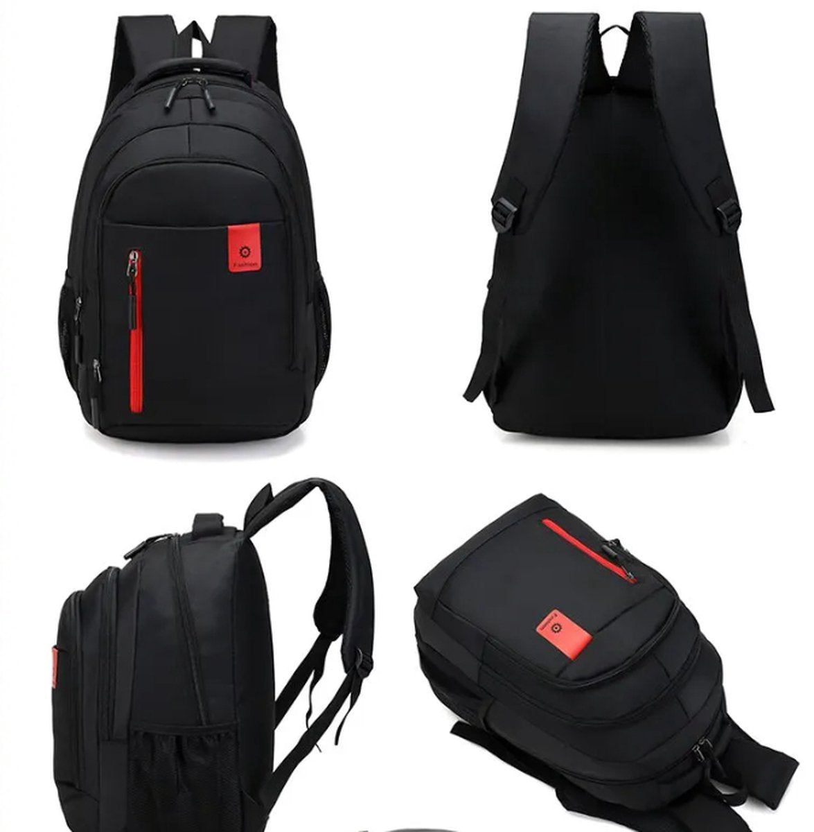 Avoir Avoir®-schoolrugzak-Rugzaktas-Handbagage-Schooltas-Schoolrugzak-Schoolrugtas Grote capaciteit-Waterdicht-Makkelijk te dragen-Stijlvol-Zwart
