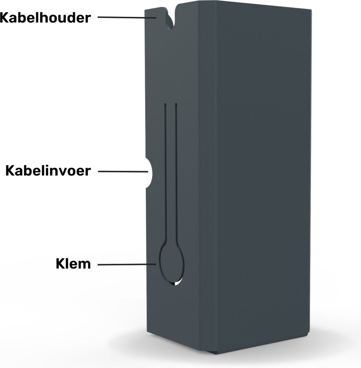 Universal charging holder made of metal - Size L - black