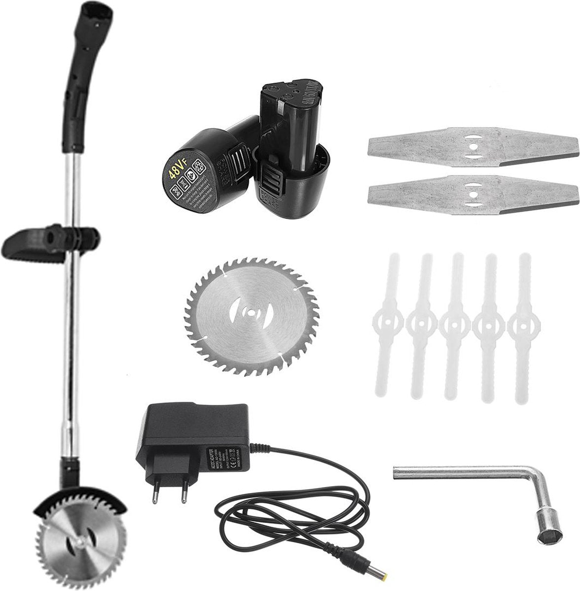 Weed brush - Weed brush set - Weed killer - Electric - Grout brush - Weed brush brush cutter - Includes 2 batteries and charging cable
