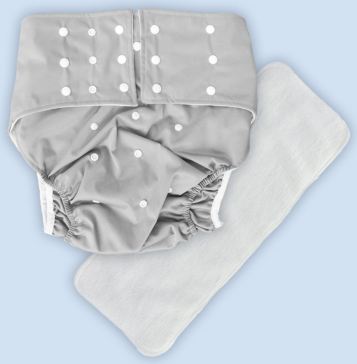 Washable adult incontinence diaper with XL insert - adjustable for different sizes