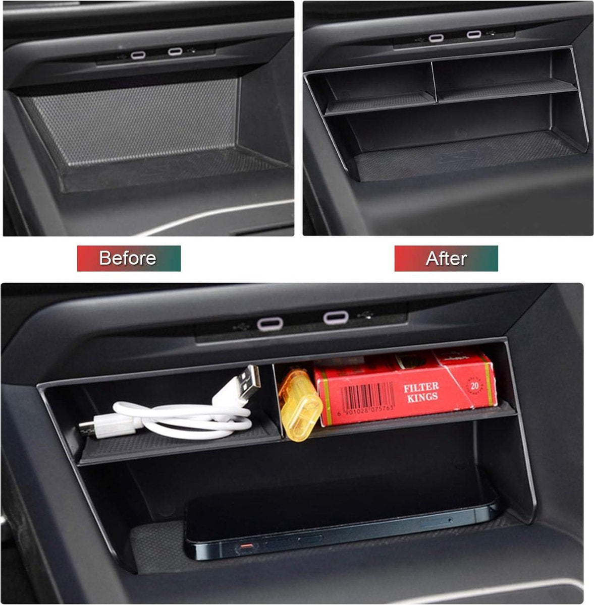Opbergvak middenconsole - Auto-accessoires organizer voor VW Golf Mk8 8 - Origineel opbergdoos auto accessoires