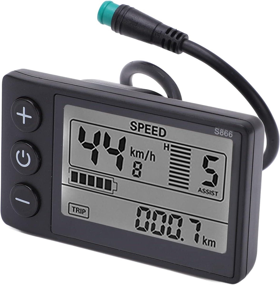 Bedieningspaneel elektrische fiets S866 LCD-scherm S900 display multi-informatie meter 24V 36V 48V - Waterdichte stekker
