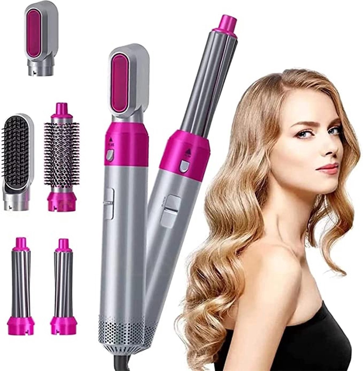 Kwaliteit Toppers® Airstyler Krultang 5-in-1 Multistyler Föhn - Föhnborstel - Hairwrap - TikTok - Special 2023 Edition