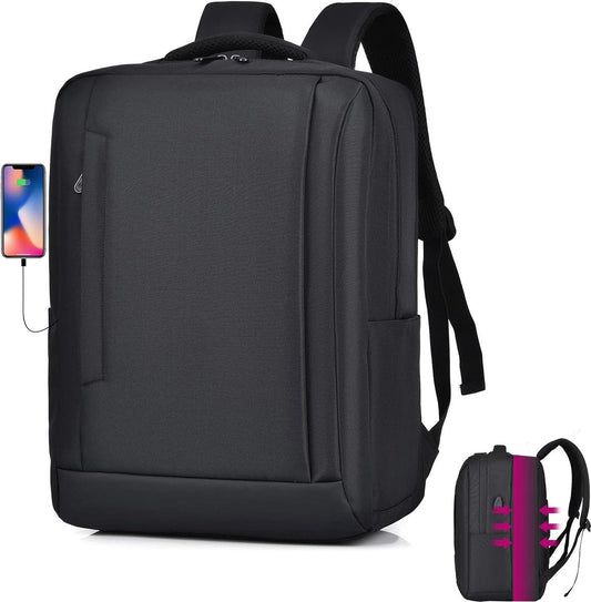 risetas Ryanair Cabine, maximale grootte, uitbreidbaar, rugzak, reizen, cabine, vliegtuig, waterdicht, Oxford, laptoptas 15,6 inch, met USB-oplaadpoort, 40 x 30 x 20 cm Wizzair Oxford, Cabine