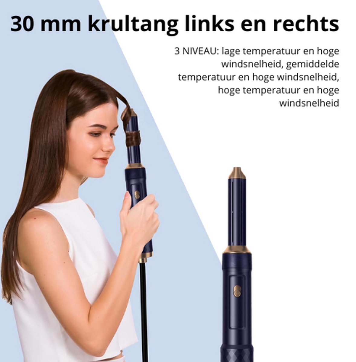 Hot Air Brush Set - 6in1 Air Styler - Hair Dryer with Brush - Blow Dryer Brush - Curling Brush - Straightening Brush - Thermal Brush - Hair Dryer