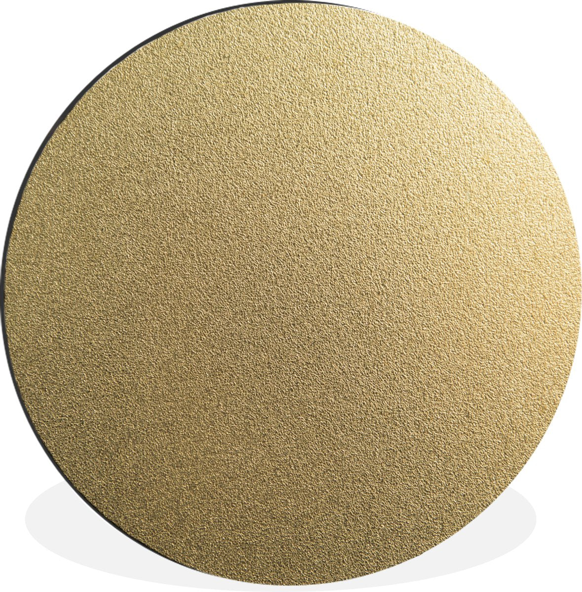 WallCircle - Wandcirkel - Muurcirkel - Metaal - Goud - Design - Structuur - Chique - Aluminium - Dibond - ⌀ 90 cm - Binnen en Buiten
