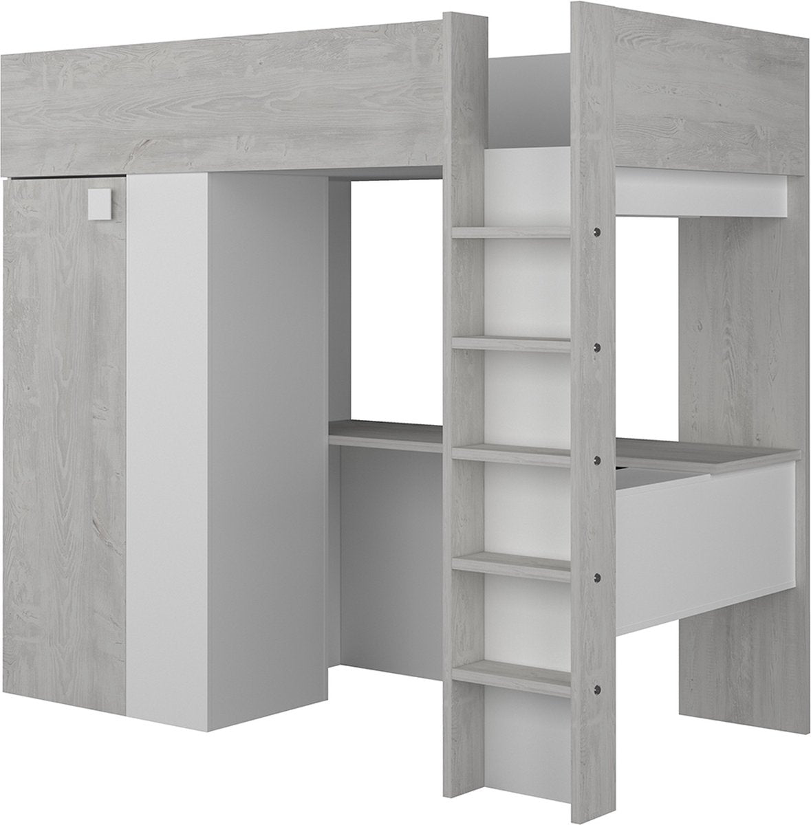 Trasman - bed Beau & kast - 90x200 - Wit