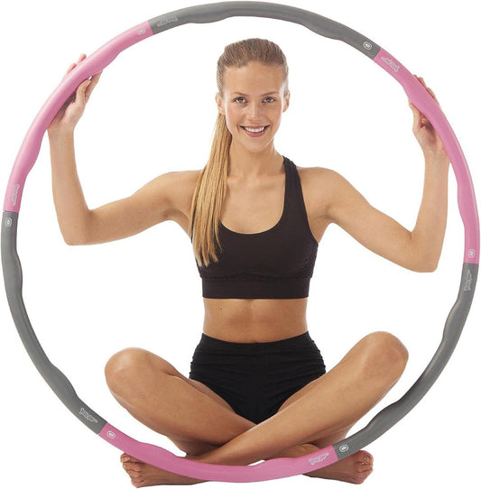 Thuis oefenen met verzwaarde hoelahoeps voor volwassenen – Fitnessapparatuur voor gewichtsverlies en krachttraining