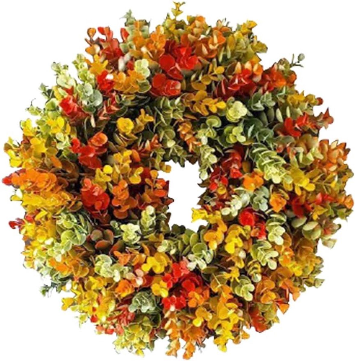 Herfstkrans blad cirkelslinger 30 cm huisdeur bruiloft muur woondecoratie herfstkrans