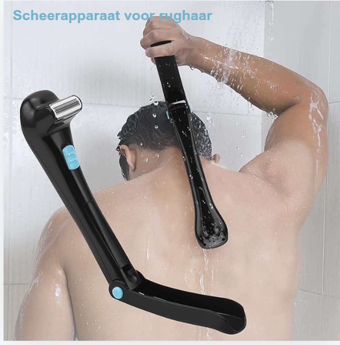 Back Shaver - Rugscheermes - Afneembaar - Rughaarverwijderaar - Rugscheerbeurt - Effectief - Elektrisch - Zwart