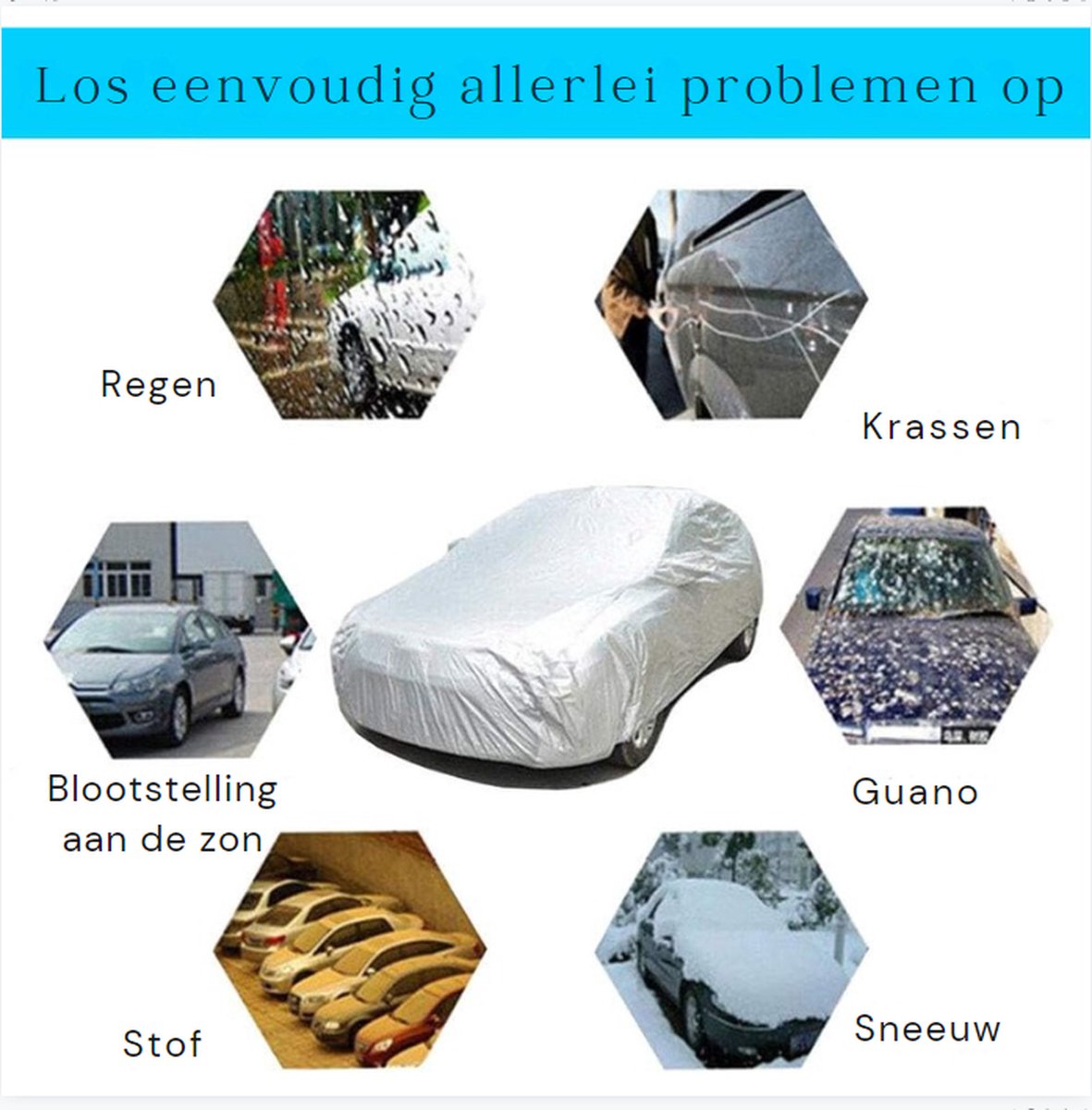 Autohoes - Winterafdekking - Waterdicht - Krasbestendig - Hagelbescherming - UV-bescherming - Universeel - Opvouwbaar