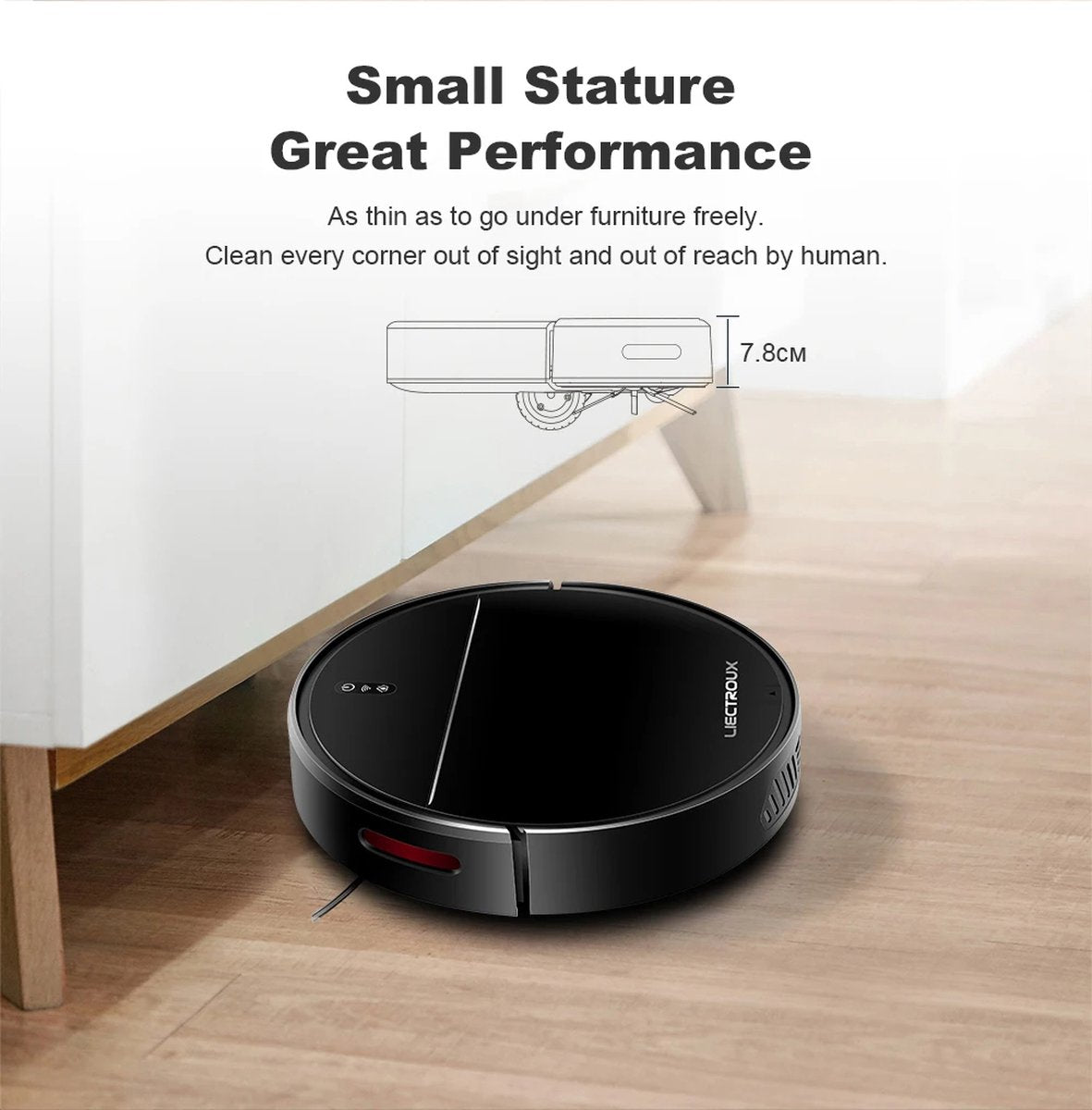 M7S Pro Robot Vacuum Cleaner, Robot vacuum cleaner with mop function, Robot vacuum cleaner with charging station, WiFi App, 4KPa Suction Power, Brushless Motor, Alexa and Google Assistant, For carpet and hard floor