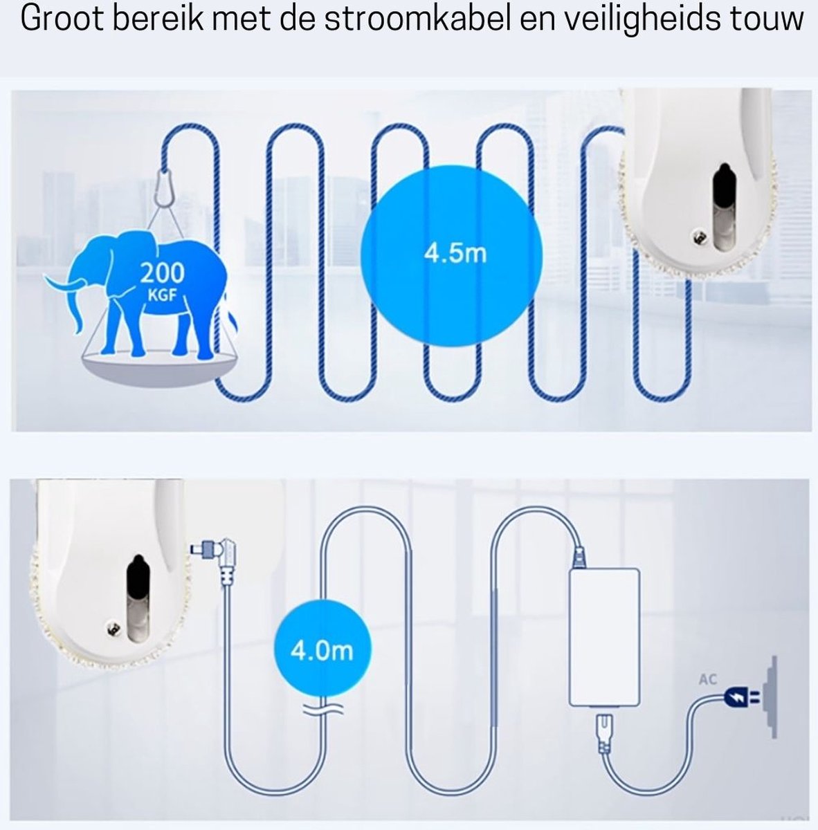 Robot Ramenwasser - Robot Ruitenreiniger Met Afstandsbediening - Ramenwisser Met Sprayfunctie - Wit