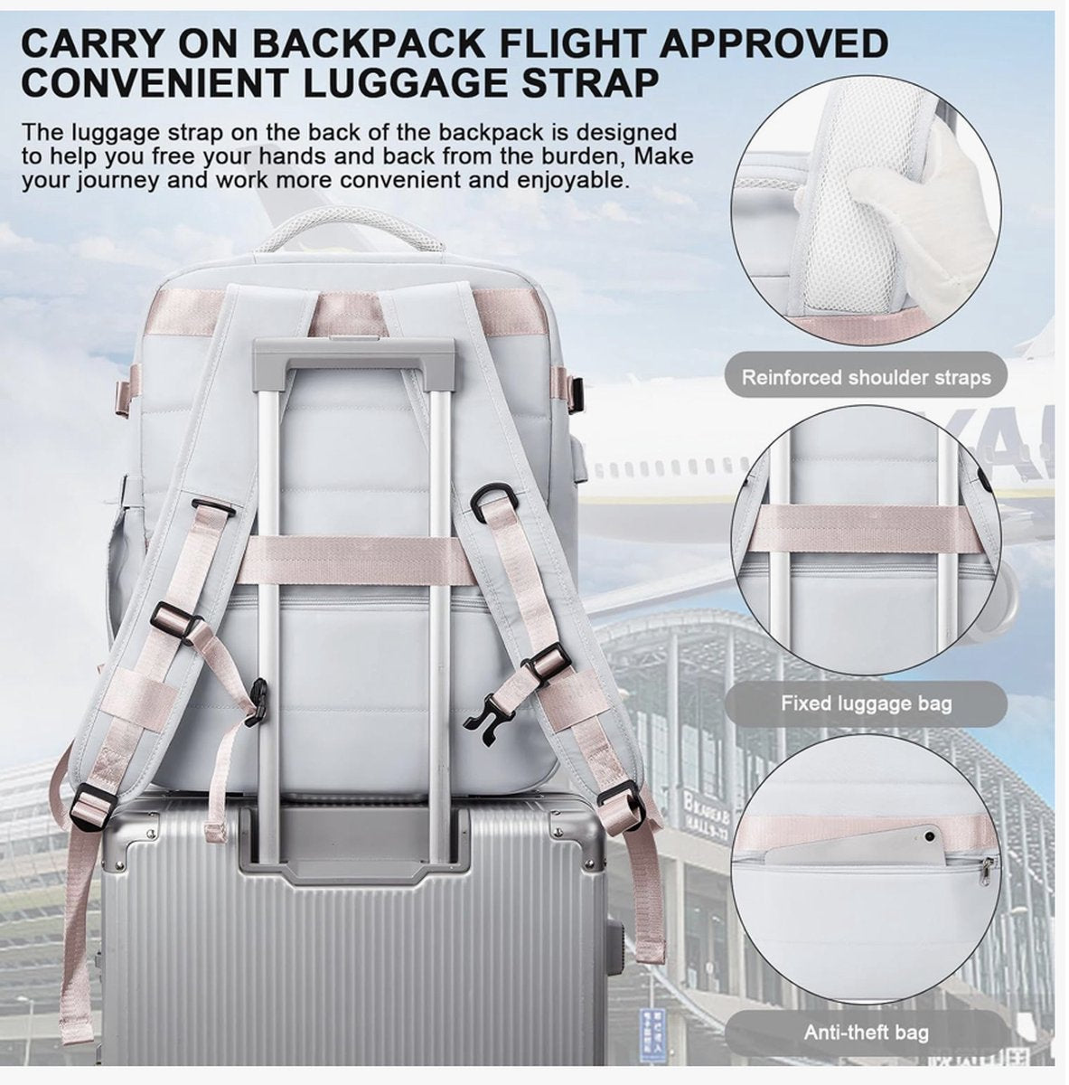 Ryanair cabinebagage 40x20x25 Tas onder de stoel 45x36x20 Nieuwe Easyjet handbagage reisrugzak Cabineformaat rugzak, Handbagage Tas Rugzak Casual dagrugzak Schooltas