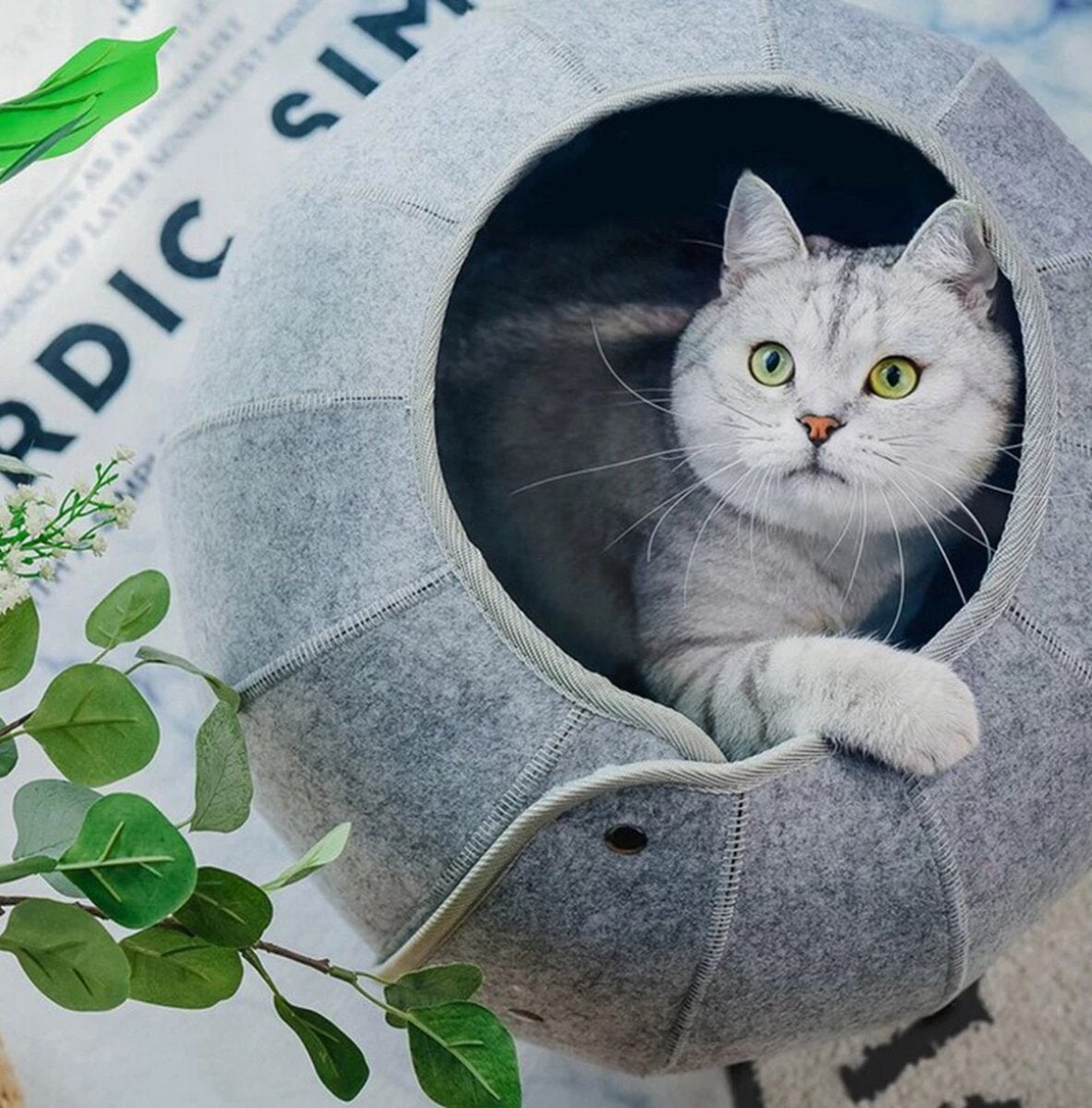 Cat bed multifunctional – Cat toy play tunnel cat house – cat cave round cat toys cat tunnel - cat cave donut - grey felt