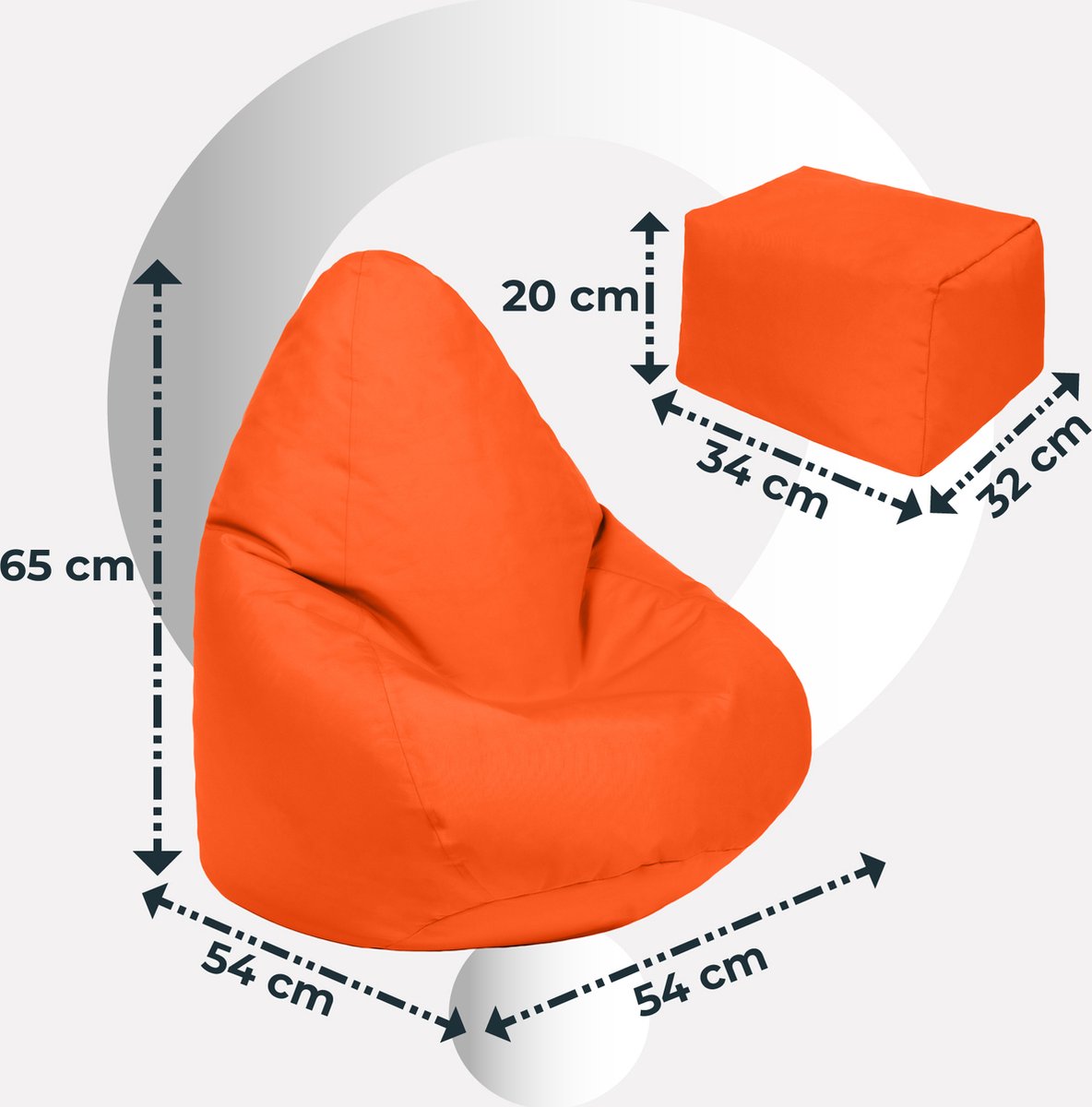 Bean Bag - High Back Kids Bean Bags - Children's armchair - Bean Bag Kids Playroom - Durable Gaming Bean Bag Chair with footrest - Indoor & Outdoor Bean Bag Lounge