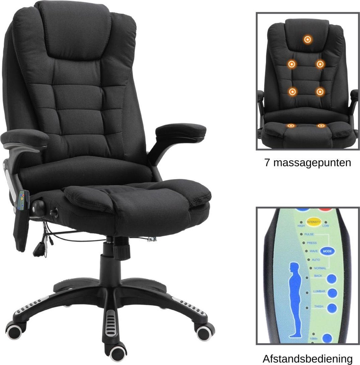 Office chair - Ergonomic office chair - Executive chair - Massage chair - Office chairs for adults - Black