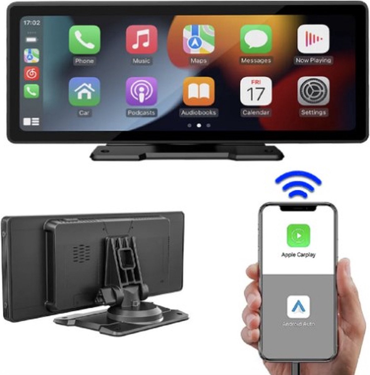 Carplay - Carplay Scherm - Apple Carplay - Android Auto - Touchscreen - Inclusief Achteruitrijcamera - 10 Inch - Zwart