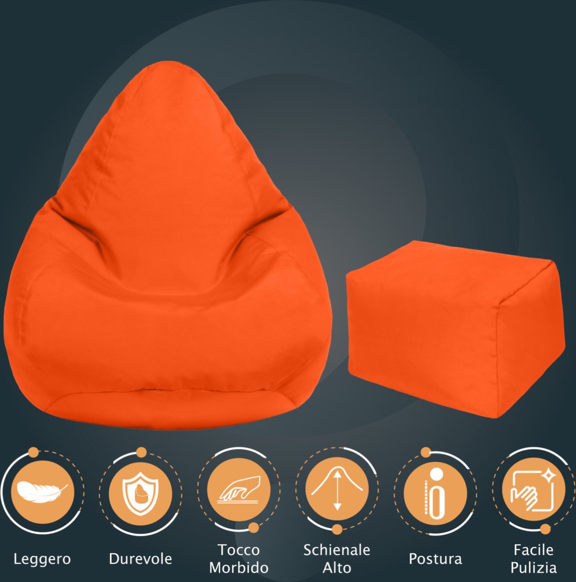 Bean Bag - High Back Kids Bean Bags - Children's armchair - Bean Bag Kids Playroom - Durable Gaming Bean Bag Chair with footrest - Indoor & Outdoor Bean Bag Lounge
