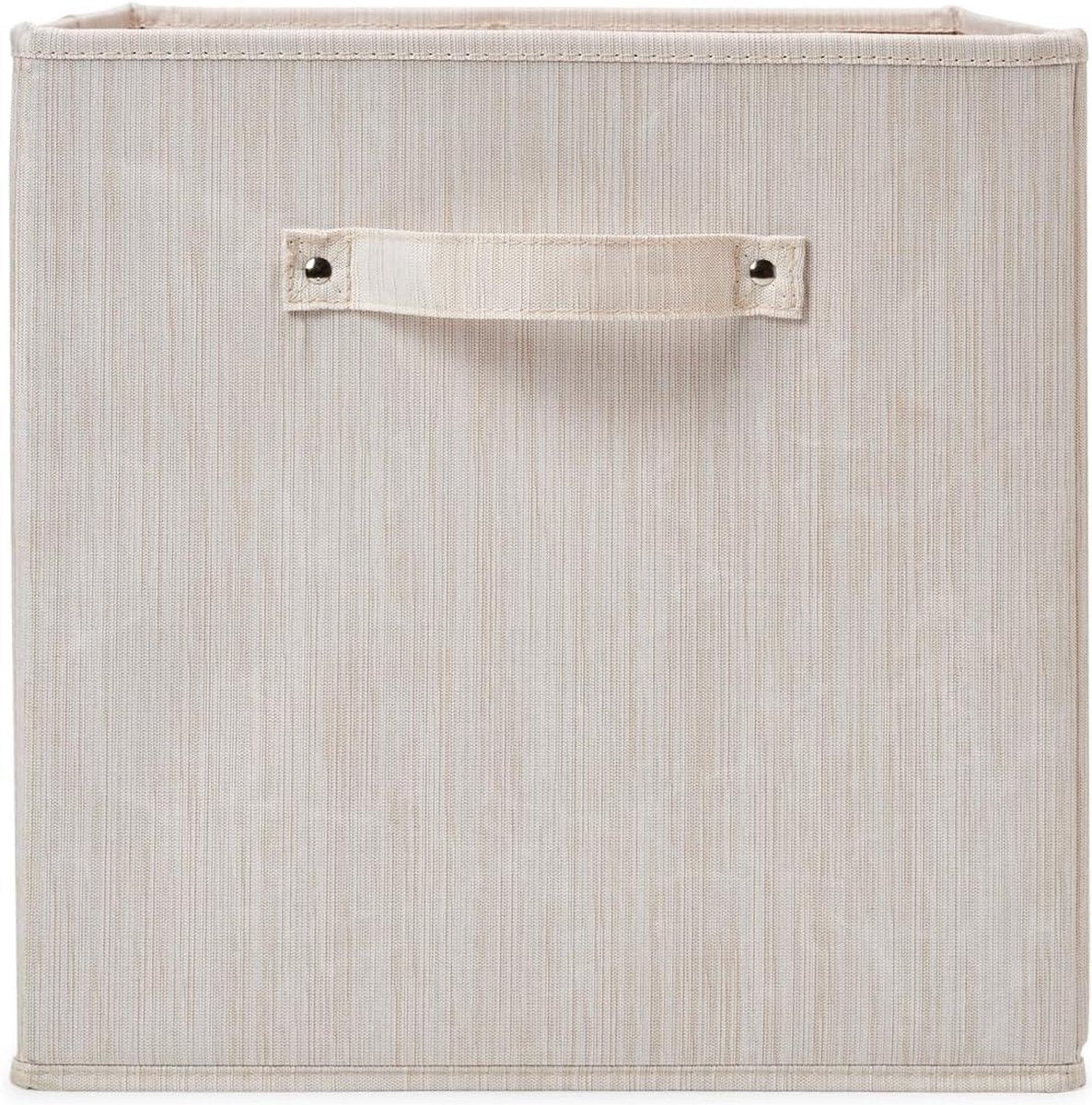 Storage Basket Cotton Foldable Storage Box with Handles for Nursery Toy Closet Beige 33x38x33 cm Storage Box - Storage Box