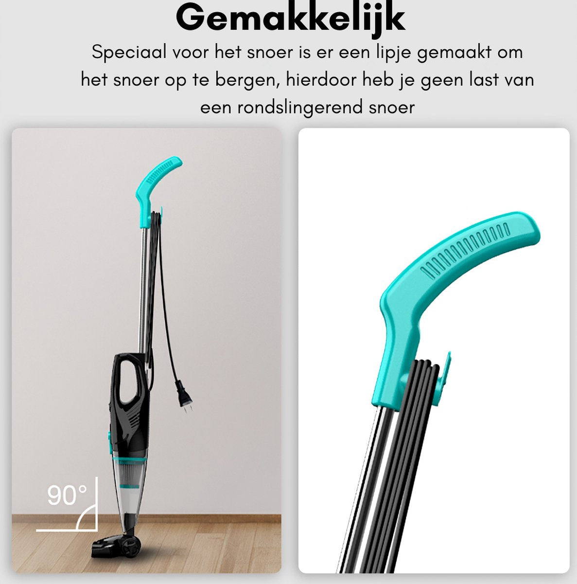Corded Stick Vacuum Cleaner - Handheld Vacuum Cleaner with Pole - Best-Selling Crumb Sweeper - Crumb Sweeper - Black