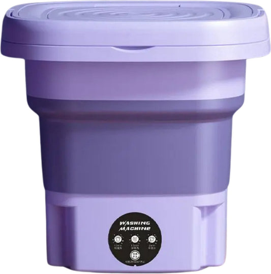 P&P Goods Mini Wasmachine - Draagbaar - Opvouwbare Wasmachine - Handwasmachine - 8 Liter Capaciteit - Ideaal voor Studenten & Camping - Paars