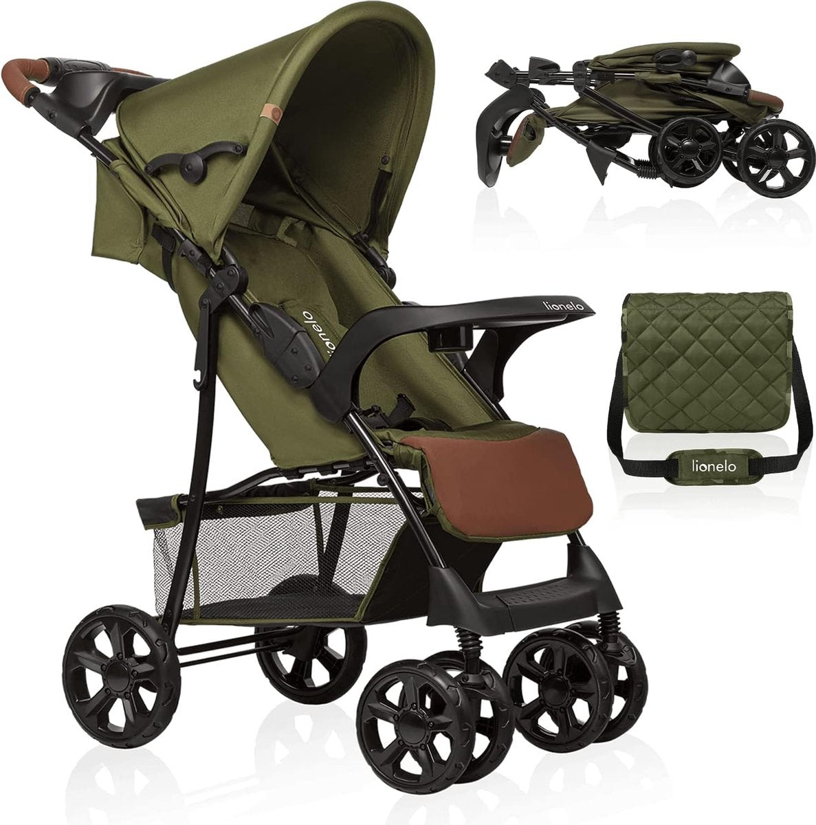Lichtgewicht buggy tot 15 kg, kinderwagen van ca. 6 maanden tot ca. 3 jaar, wandelwagen met 5-punts veiligheidsgordels, rugleuningverstelling tot ligpositie, snel opvouwsysteem